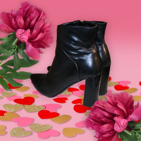 Women Vintage Leather Black Ankle Boots By Nine West Size 8M/Women Designer Boot - Picture 6 of 14